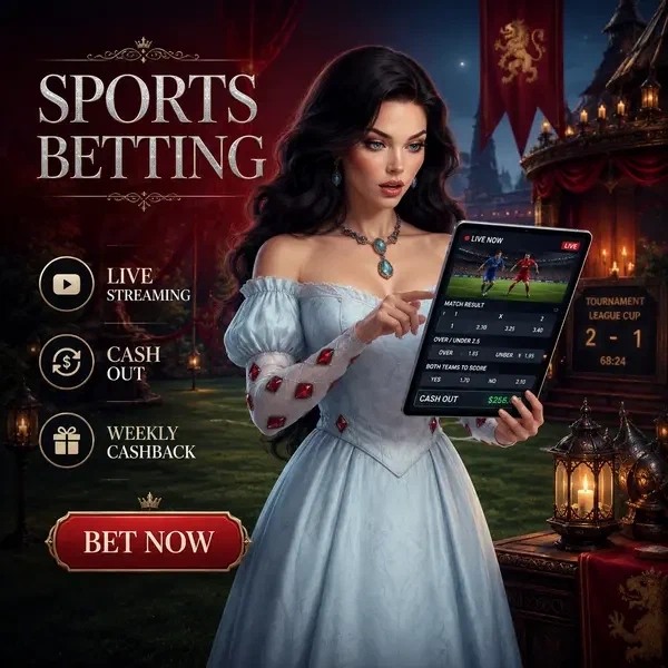 De Tournament Duchess gefocust op sportweddenschappen odds bij Winzoria Sports Betting tablet display